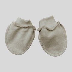 Теплые царапки на руки для новорожденных (футер с начесом) Теплые объятия Кофейно-серый 0-3М Minikin