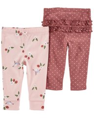 Трикотажные штанишки для новорожденных девочек, набор 2 шт. Колибри Картерс