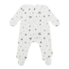 Человечек для новорожденных с наружными швами (трикотаж в рубчик) Симпл Звездочки на молочном Minikin