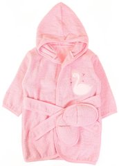 Комплект - детский махровый халат с тапочками 62-86 см Лебедь Розовый Bibaby, 3-24М (62-86 см)