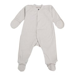 Чоловічок для новонароджених з зовнішніми швами (трикотаж в рубчик) Сімпл Димчасто-сірий Minikin
