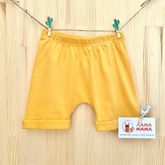 Трикотажные шорты для новорожденных (интерлок-рубчик) Горчица Minikin