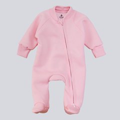 Теплый комбинезон для новорожденных (трехнитка с начесом) Розовый Minikin