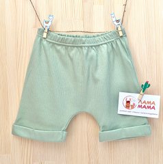 Трикотажные шорты для новорожденных (интерлок-рубчик) Оливка Minikin