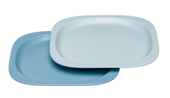Детская тарелка мелкая для кормления, набор 2 шт. 4М+ Nip Зеленая серия Голубые