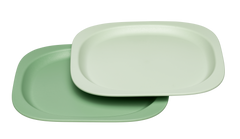 Детская тарелка мелкая для кормления, набор 2 шт. 4М+ Nip Зеленая серия Зеленые