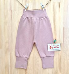 Трикотажные штанишки для новорожденных (интерлок-рубчик) Пудра Minikin