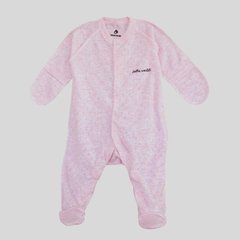 Человечек из ажурного трикотажа с наружными швами для новорожденных Hello, world! Розовый Minikin