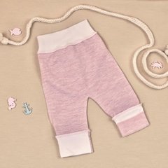 Ползунки-штаны с манжетом 2в1 Меланж Розовый Футер двунитка BetiS, 38 (32-38 см)