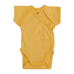 Боди-распашонка с коротким рукавом для новорожденных Горчичный Minikin