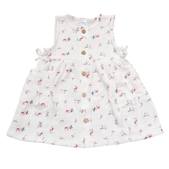 Муслиновое платье для новорожденных девочек Цветы на молочном Minikin