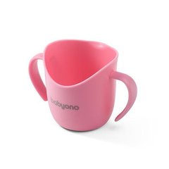 Тренировочная чашка с ручками для обучения самостоятельного питья 120 мл Розовая BabyOno