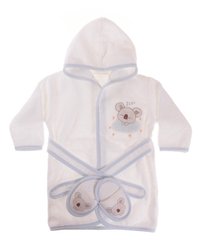 Комплект - детский махровый халат с тапочками Коала Молочный/голубой Bibaby, 3-24М (62-86 см)