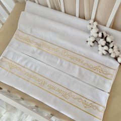 Махровое полотенце для крещения "Таинство Крещения-2" 70х140 см белый/золото Betis