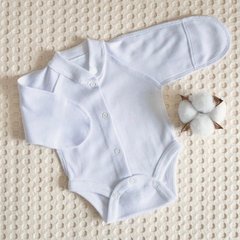 Боди с длинным рукавом для преждевременно рожденных детей Крошка Интерлок Белый BetiS, 38 (32-38 см)