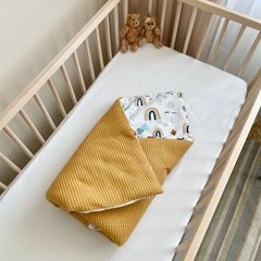 Плед конверт с одеялом 80х100 см Baby Dream Радуги MSonya