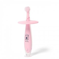 Безопасная зубная щетка с ограничителем на присоске 6М+ Розовая BabyOno