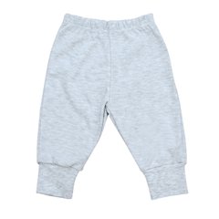 Трикотажные хлопковые штаны для новорожденных Серый меланж Minikin