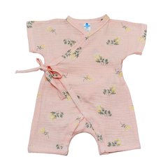 Муслиновый песочник кимоно для новорожденных Цветы на персиковом Minikin