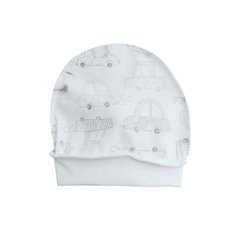 Хлопковая трикотажная шапочка с наружными швами для новорожденных На виражах Minikin
